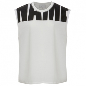 Pre Owned 3.1 Phillip Lim White "Name Drop" Logo Muscle Tee M