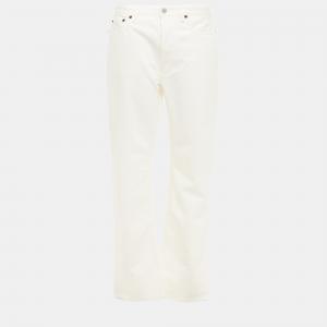 Acne Studios Bla Konst White Cotton Straight Leg Jeans M (SIZE 30)