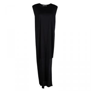 Acne Studios Black Tencel Jersey Asymmetric Ordelia Dress L
