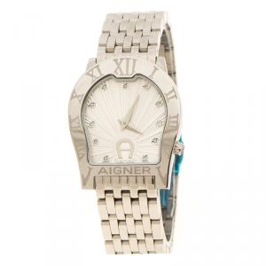 Pre Owned Aigner Silver Stainless Steel Ravenna Nuovo Women's Wristwatch 30 mm
