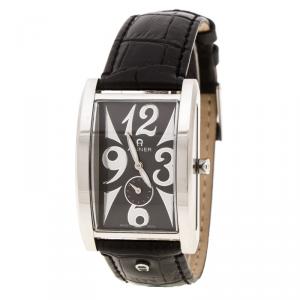 Pre Owned Aigner Black Stainless Steel Modena Nudo Women's Wristwatch 30MM