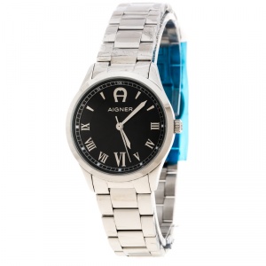 Pre Owned Aigner Black Stainless Steel  Modica A32600 Women's Wristwatch 31 mm