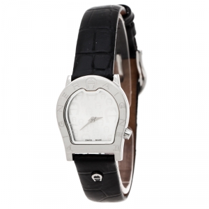 Pre Owned Aigner Silver Stainless Steel Verona Nuovo A22200 Women's Wristwatch 24 mm