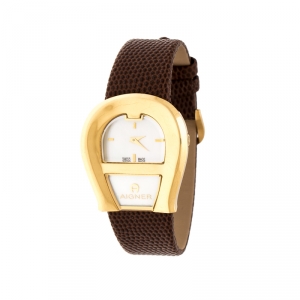Pre Owned Aigner Mother of Pearl Gold Plated Stainless Steel Venezia A39200 Women's Wristwatch 36 mm
