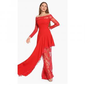 Alexander McQueen Red Lace Evening Dress L (IT 48)