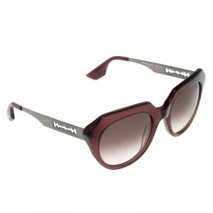 Alexander McQueen Burgundy MCQ 0017/S Cat Eye Sunglasses