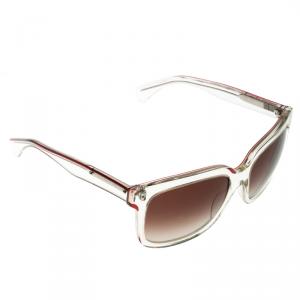 Alexander McQueen White Transparent/Brown Gradient AMQ4213/S Wayfarer Sunglasses