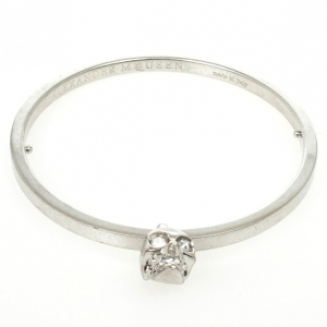 Alexander McQueen Crystal Skull-Charm Bangle