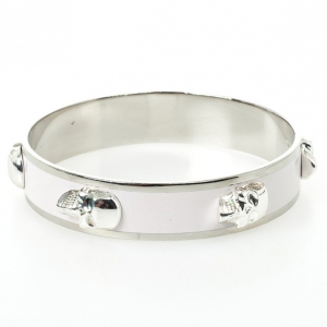 Alexander McQueen Large 3D Skull Enamel Bracelet