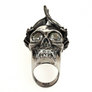Alexander McQueen Bee Punk Skull Ring Size 52