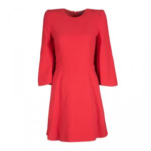 Alexander McQueen Red Knit Kimono Sleeve Dress S