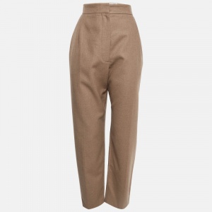 Alexander McQueen Beige Camel Hair Tapered Trousers L