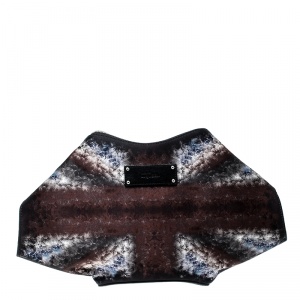 Pre Owned Alexander McQueen Multicolor Satin Medium De Manta Clutch