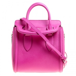Alexander McQueen Pink Leather Small Heroine Satchel