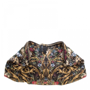 Pre Owned Alexander McQueen Multicolor Printed Fabric Medium De Manta Clutch