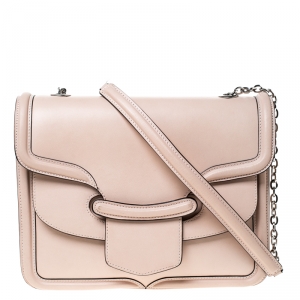 Alexander McQueen Beige Leather Heroine Chain Shoulder Bag