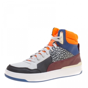 Pre Owned Alexander McQueen For Puma Multicolor Leather Brace High Top Sneakers Size 38