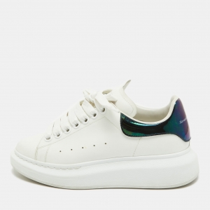 Alexander McQueen White Leather Oversized Sneakers Size 35