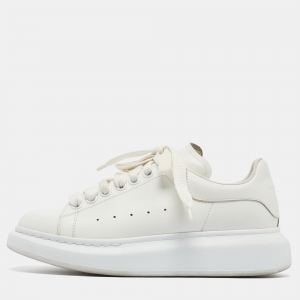 Alexander McQueen White Leather Oversized Sneakers Size 38.5