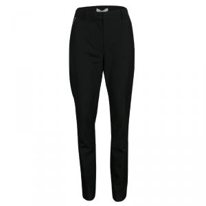 Alexander Wang Black Wool Zip Detail Tapered Cigarette Pants S