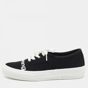 Alexander Wang Black Canvas Dropout Lace Up Sneakers Size 40
