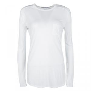 T by Alexander Wang White Jersey Long Sleeve T-Shirt XS