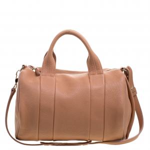 Alexander Wang Peach Pebbled Leather Rocco Duffel Bag