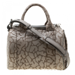 Alexander Wang Grey Textured Leather Rocco Top Handle Bag