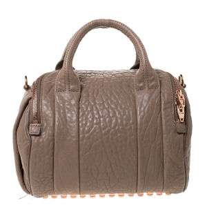 Alexander Wang Brown Textured Leather Rocco Duffel Bag