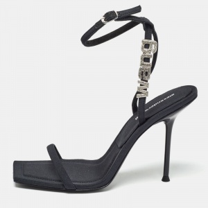 Alexander Wang Black Fabric Julie Sandals Size 39