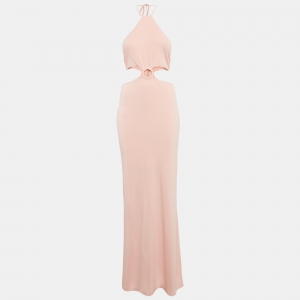 Alice + Olivia Pink Jersey Marguerite Cut-Out Maxi Dress M