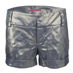 Alice + Olivia Metallic Eric Cuffed Iridescent Shorts S