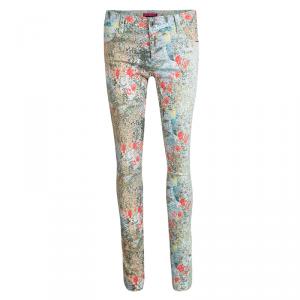 Alice + Olivia Multicolor Floral Printed Skinny Jeans S