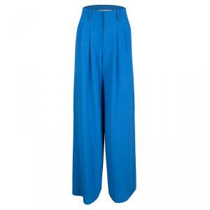 Alice + Olivia Blue Pleated High Waist Palazzo Pants XS