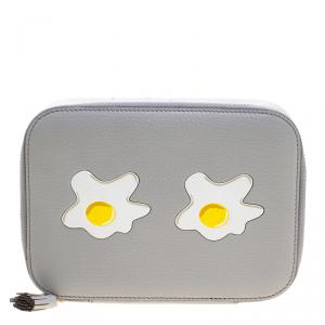 Pre Owned Anya Hindmarch Grey Leather Egg Keepsake Box