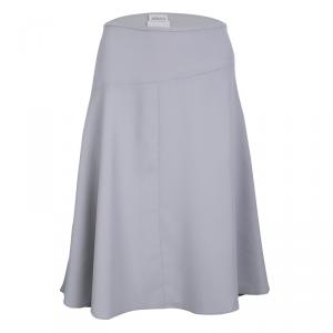Pre Owned Armani Collezioni Grey Flared Skirt M