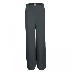 Armani Collezioni Grey Wide Leg Trousers M