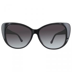 Balenciaga Shiny Black/Gradient Smoke BA0016F Cat Eye Sunglasses