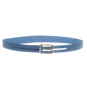 Balenciaga Blue Leather B Buckle Belt 75CM