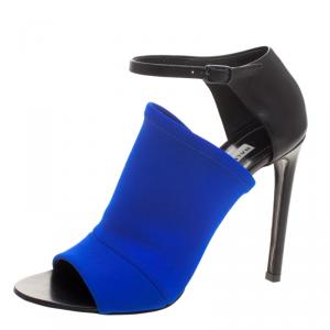 Balenciaga Blue Neoprene Glove Ankle Strap Sandals Size 37