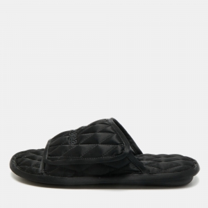 مملوكة مسبقًا Balenciaga Home Size 40 Black Satin Flat Slides