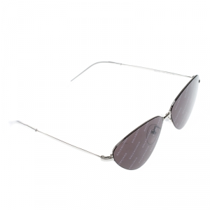Balenciaga Silver/Black Monogram BB0015S Cat Eye Sunglasses