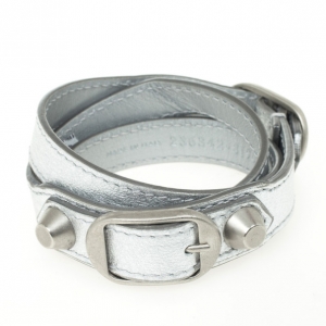 Balenciaga Giant Gold Bracelet Triple Tour Gris Glacé