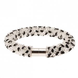 Balenciaga Black & White Spotted Embroidery Necklace