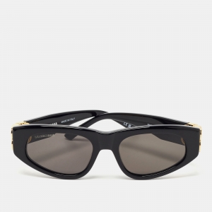 Pre Owned Balenciaga Black BB0095S Rectangular Sunglasses