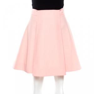 Balenciaga Pink Box Pleat Detail Mini Skirt M