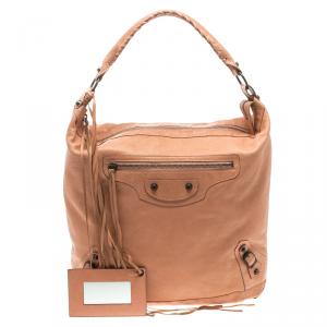 Balenciaga Rose Blush Leather Classic Day RH Hobo