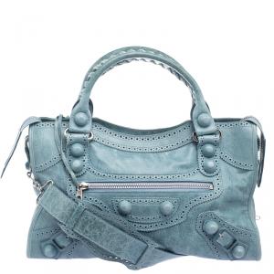 Pre Owned Balenciaga Papeete Leather Brogues GCH Classic City Tote