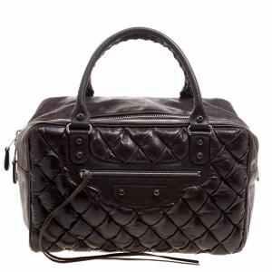Balenciaga Charbon Matelasse Leather MM Bag