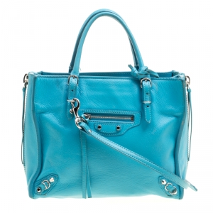 مملوكة مسبقًا حقيبة يد بالانسياغ اماغنت بابييه A4 ميني جلد صفراء كاري